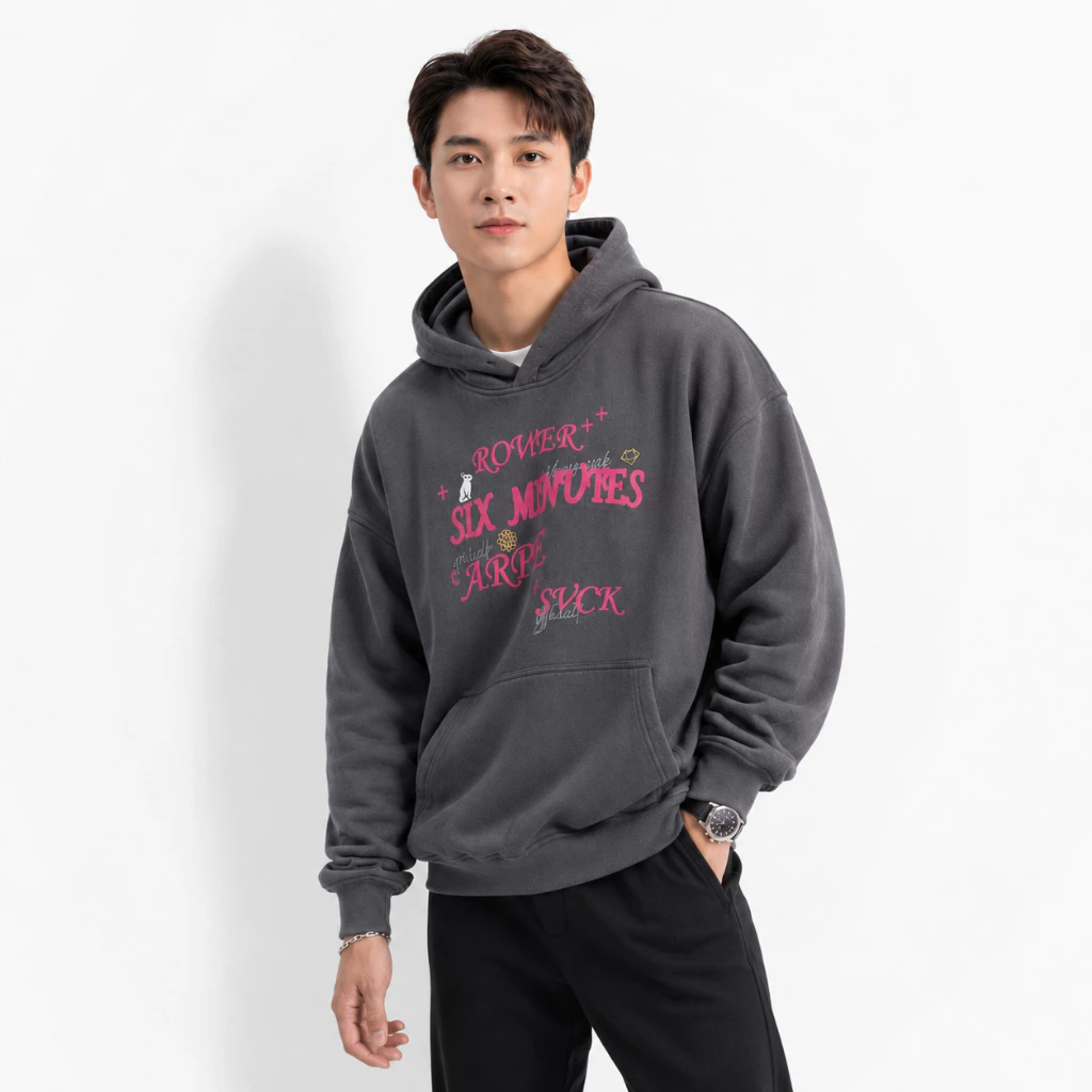 Áo Hoodie Rower Tay Phồng Nón 2 Lớp Vải Nỉ Bông Dày Dặn Form Rộng Nam Nữ Chống Nắng - FAGU