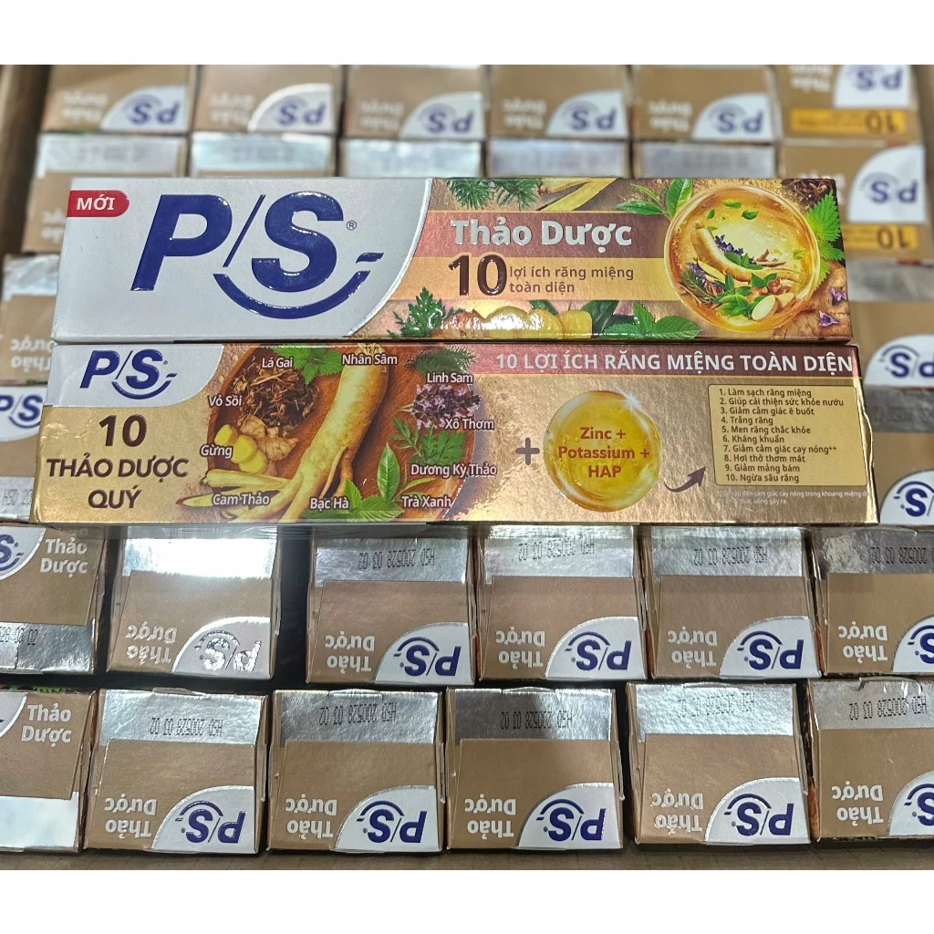 Kem Đánh Răng P/S trà xanh, thảo dược, than hoạt tính 100g 150g 180g 230g