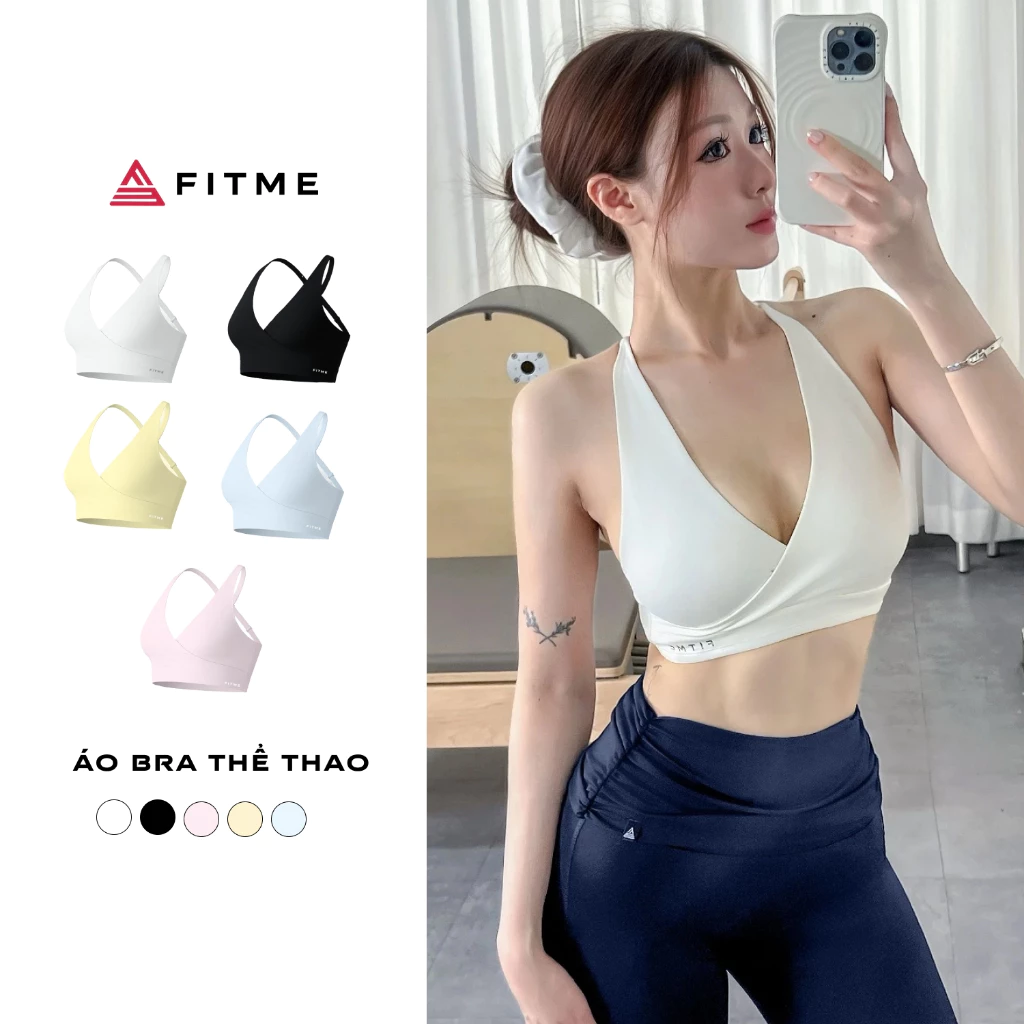Áo bra tập gym yoga nũ Fitme Bloom nâng ngực chất thun thể thao co giãn thoáng khí BRBL01
