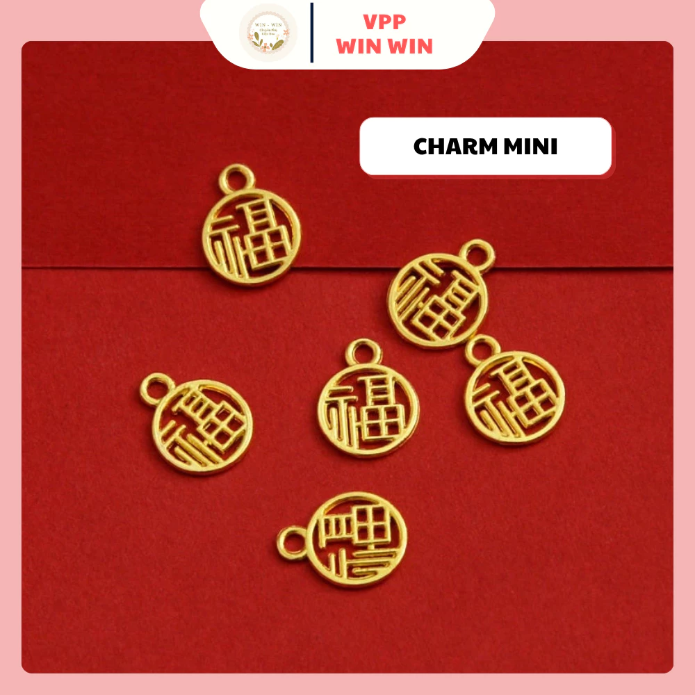 Charm Mini Thỏi Vàng, Hạt Gạo Hợp Kim Phong Thuỷ, Chiêu Tài Lộc Ngày Tết