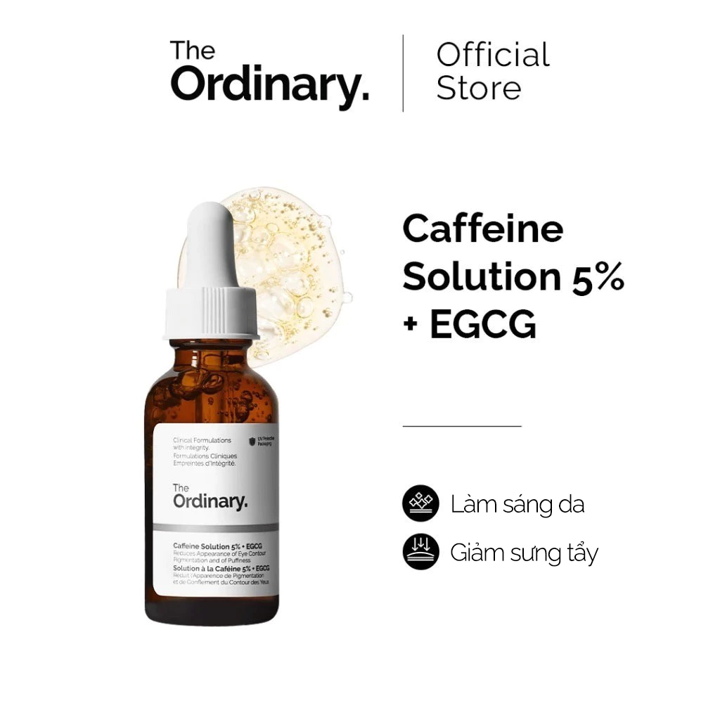 The Ordinary serum caffeine 5% + EGCG giảm bọng mắt quầng thâm cho vùng da mắt 30ml