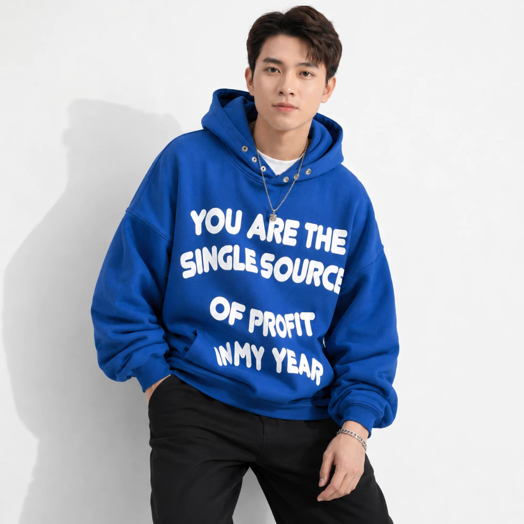 Áo Hoodie Profit Tay Phồng Nón 2 Lớp Vải Nỉ Bông Dày Dặn Form Rộng Nam Nữ Chống Nắng - FAGU