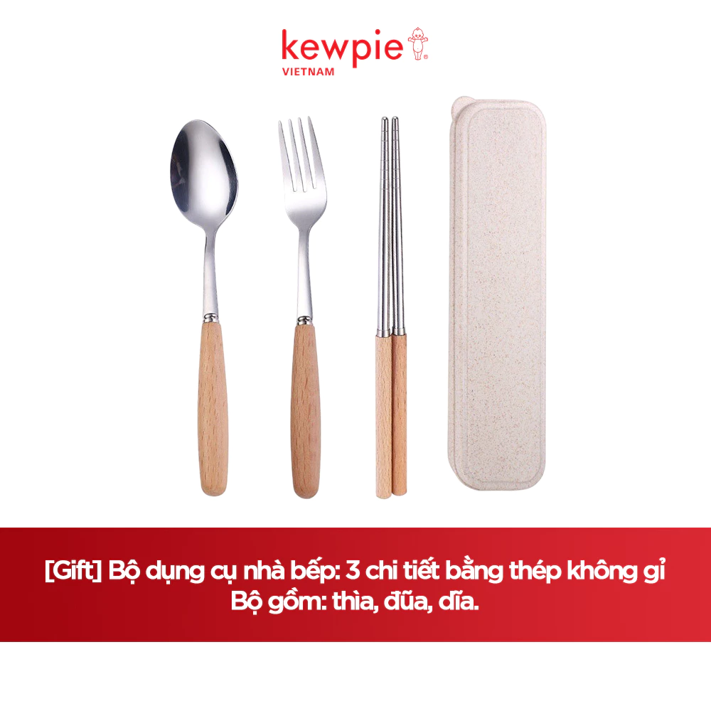 [Gift] Bộ dụng cụ nhà bếp: 3 chi tiết bằng thép không gỉ. Bộ gồm: thìa, đũa, dĩa.