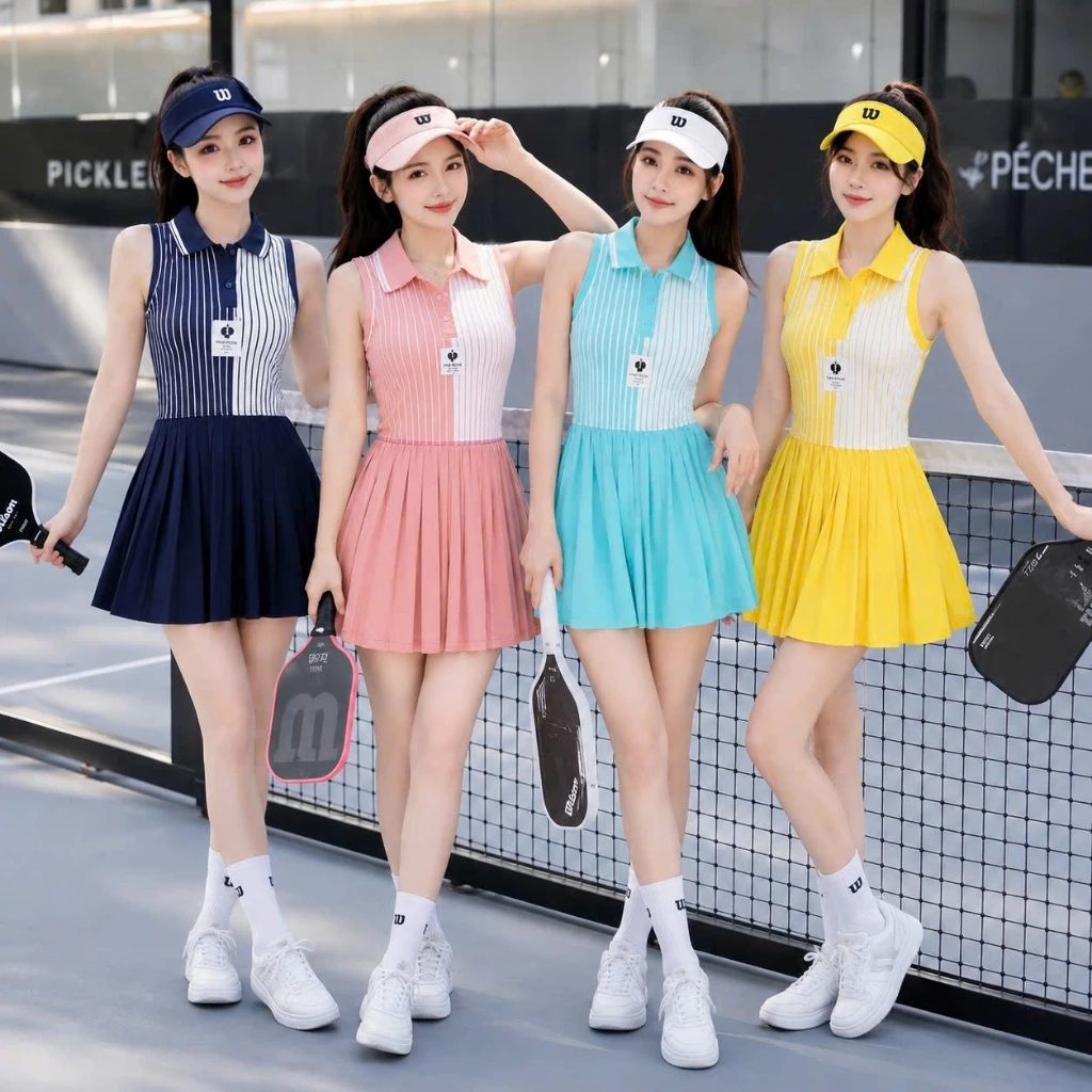 Bộ váy liền thân chơi Pickleball Golf Tennis Sport mềm đẹp thoải mái