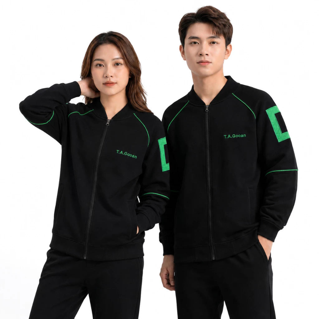Áo Khoác Zip GOAN Tay Phồng Khóa Kéo Phao Vải Da Lộn 2 Lớp Chống Nắng Jacket Bomber - FAGU