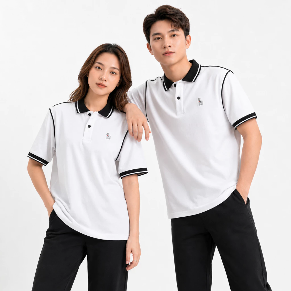 Áo Thun Polo Nam Nữ FAGU Cổ Bẻ Tay Ngắn Vải Cá Sấu Cotton Co Giãn 4 Chiều Form Regular