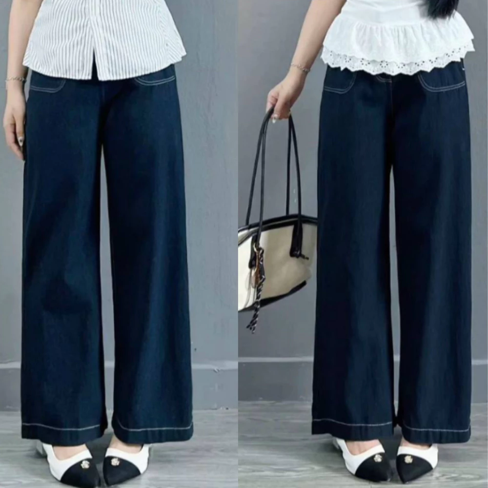 Quần Jean Bigsize Nữ ,Quần Bò Suông Ống Rộng Phong Cách Năng Động Màu Basic Dễ Phối Đồ Q544
