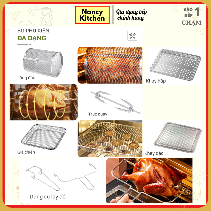 [Chính hãng] Phụ kiện tặng kèm không bán nồi chiên hơi nước