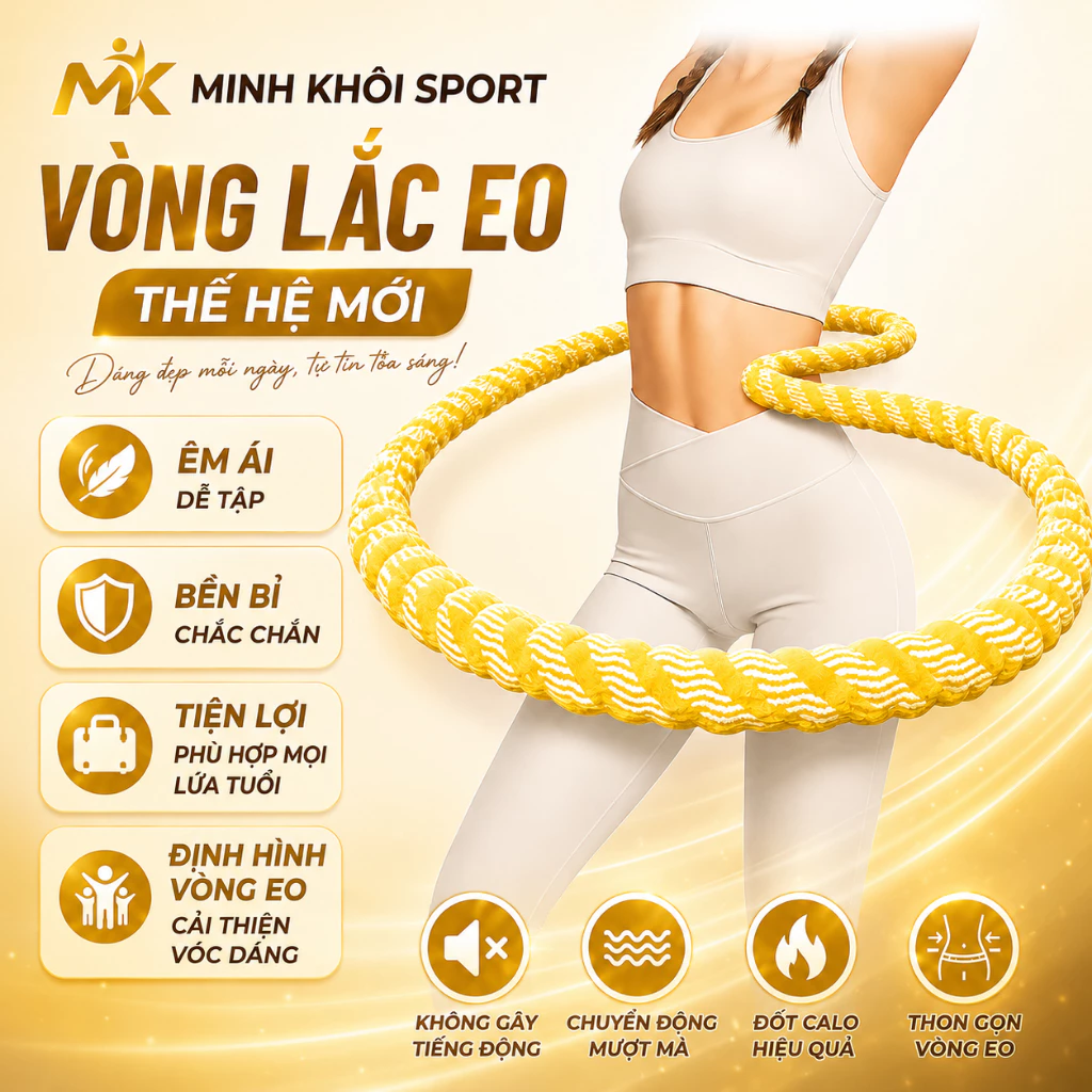 Bản Nâng Cấp Vòng Lắc Eo Bọc Vải Giảm Mỡ Bụng Loại Đa Năng Cho Tập Eo Chân Ngực Và Lưng