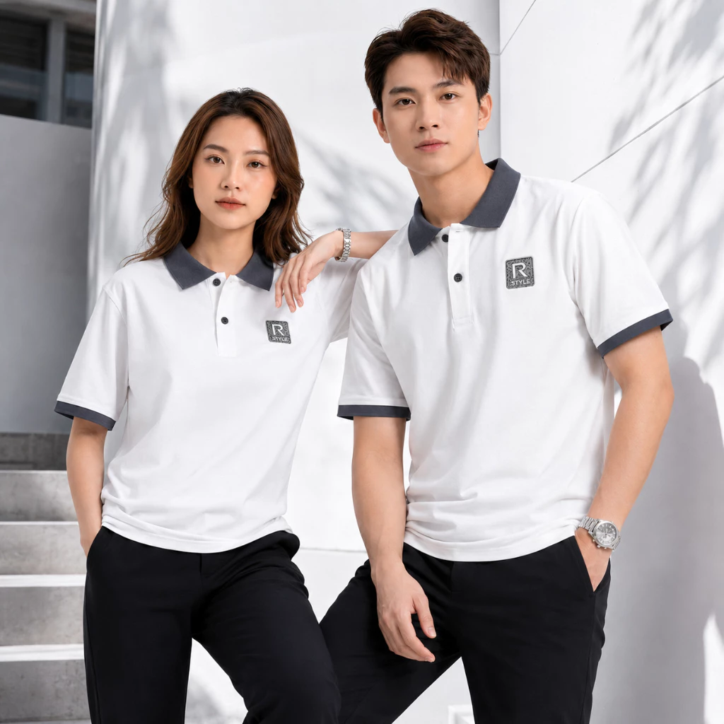 Áo Thun Polo Nam Nữ FAGU Cổ Bẻ Tay Ngắn Vải Cá Sấu Cotton CVC Co Giãn 4 Chiều Form Regular
