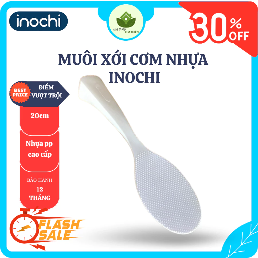 Môi Sới Cơm Nhựa Inochi HIN.MUDD.SEND Nhỏ Gọn Chống Dính Hiệu Quả Tiện Lợi - Gia Dụng Kim Thiên
