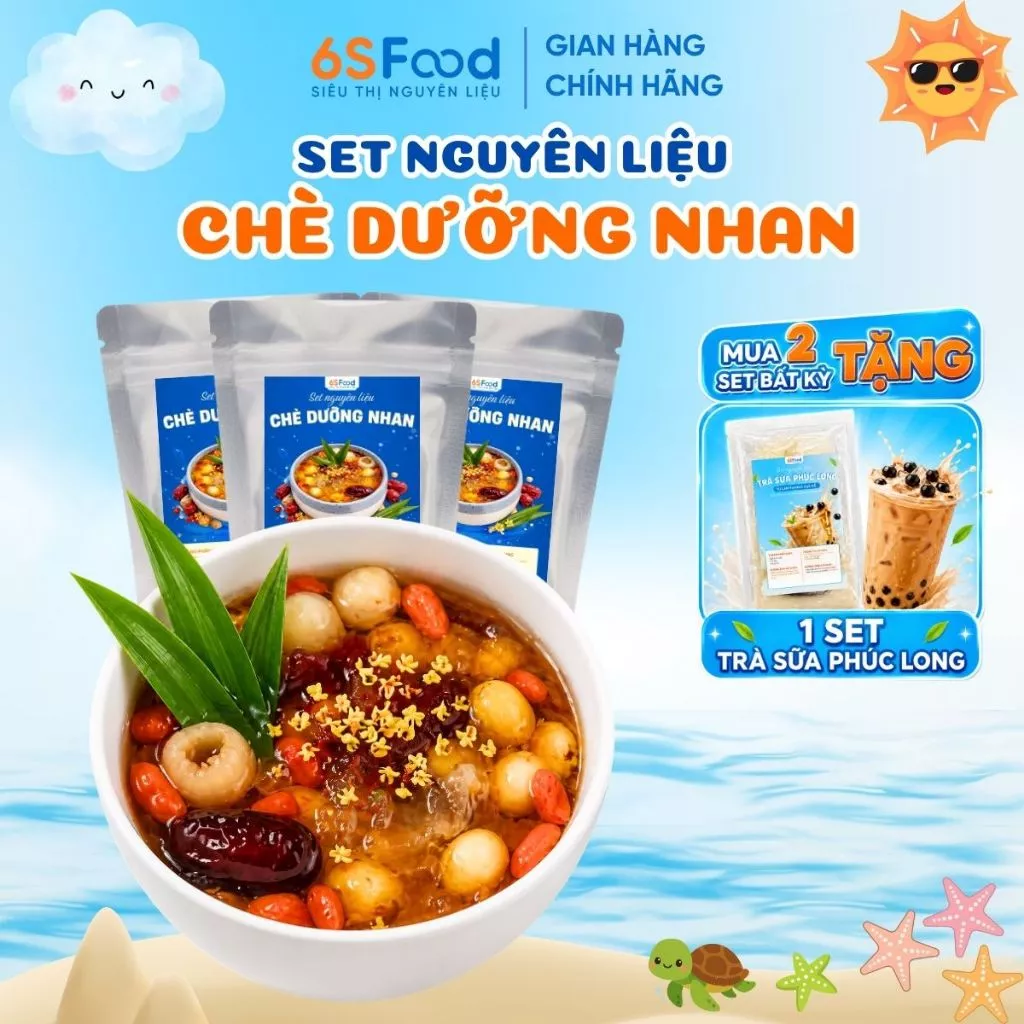 Set Nguyên Liệu Làm Chè Dưỡng Nhan Tuyết Yến thành phẩm 20-25c đầy đủ nguyên liệu - 6SFOOD