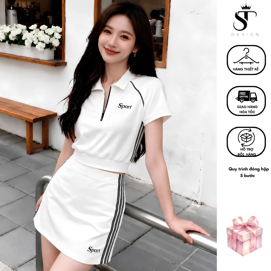 Set thể thao khóa kéo Sport 3 viền sọc năng dộng - ST Design - k96