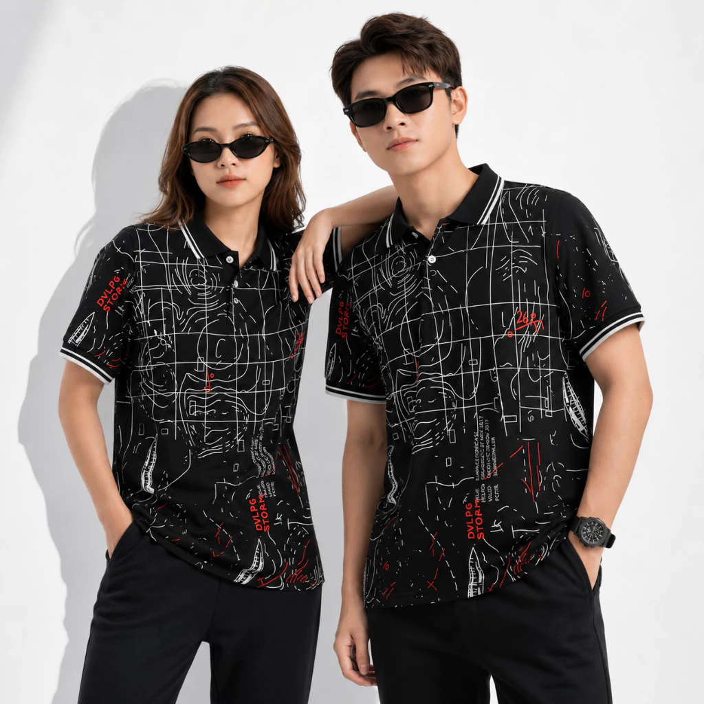 Áo Thun Polo Nam Nữ FAGU Cổ Bẻ Tay Ngắn Vải Cá Sấu Cotton Co Giãn 4 Chiều Form Regular