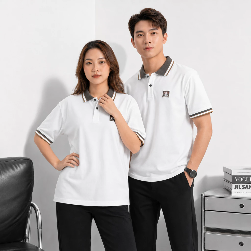 Áo Thun Polo Nam Nữ FAGU Cổ Bẻ Tay Ngắn Vải Cá Sấu Cotton CVC Co Giãn 4 Chiều Form Regular