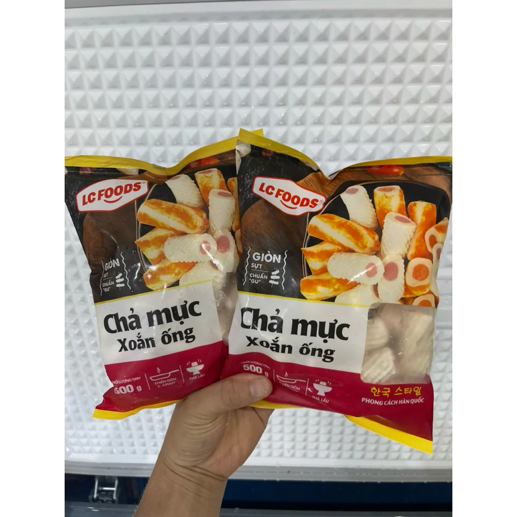 Chả mực xoắn ống 500gr & 1kg, chả mực deli, (HỎA TỐC HÀ NỘI )