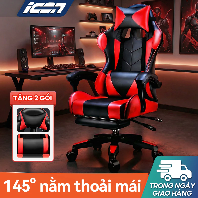 ICON Ghế văn phòng ghế gaming công thái học bọc nệm mềm Thích hợp làm việc chơi game