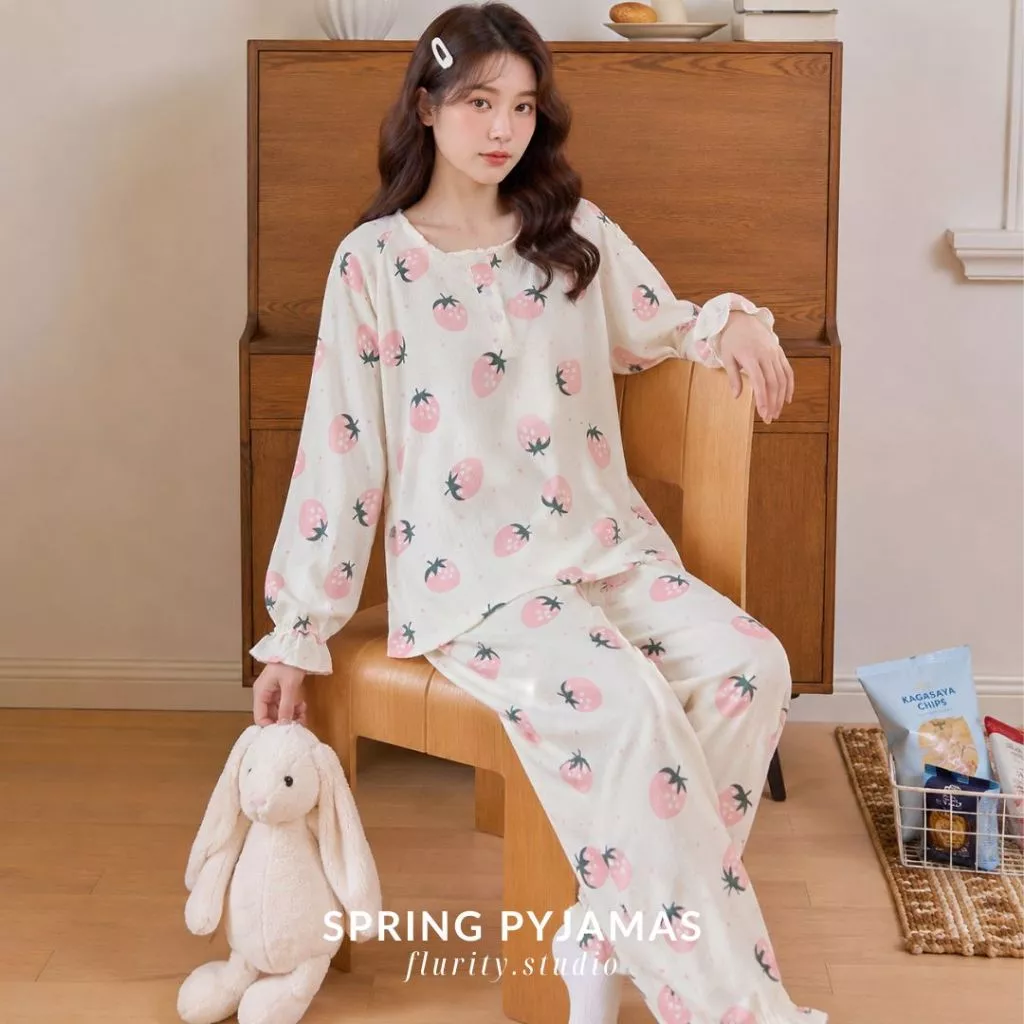 Set Bộ Đồ Pijamas Jena Pyjamas Ngủ Dài Nữ Thiết Kế Cao Cấp Mặc Tại Nhà Dễ Thương Xinh Xắn Gợi Cảm Mềm Flurity BDTDCS159