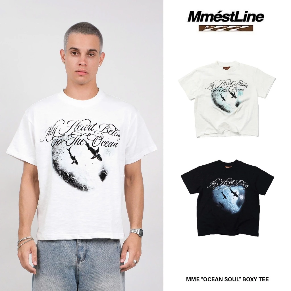 Áo thun MMESTLINE "OCEAN SOUL" form Boxy lụa vải Premium Slub