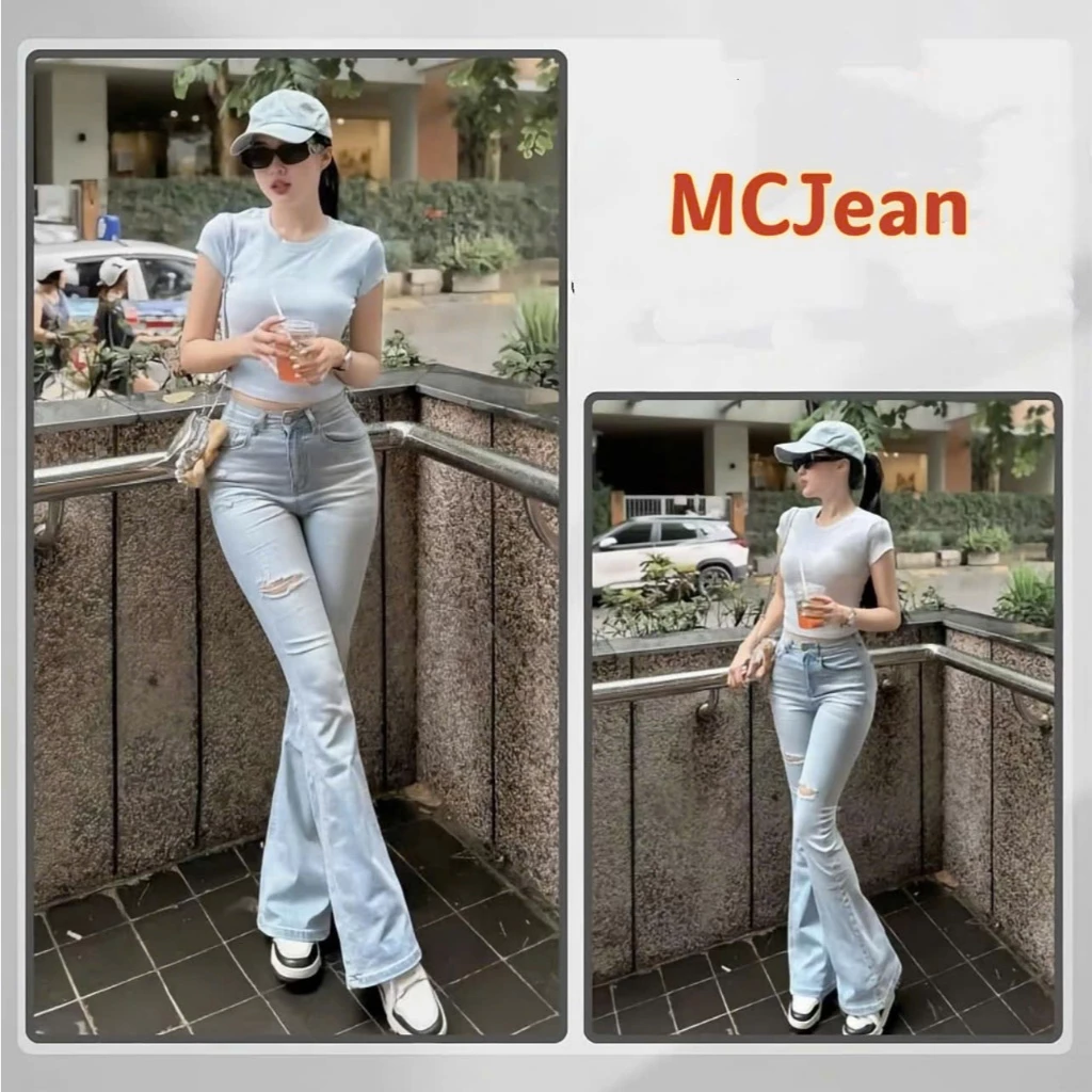 [COOLJEANS] QUẦN JEANS NỮ ỐNG LOE CẠP CAO CO DÃN HÁCH DÁNG HOTTREND 2026