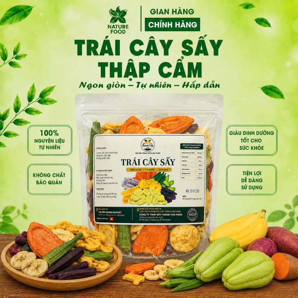 Trái cây sấy thập cẩm nguyên hàng xuất khẩu Phân Phối Bởi NATURE FOOD(đầy đủ hồ sơ công bố và kiểm nghiệm sản phẩm))