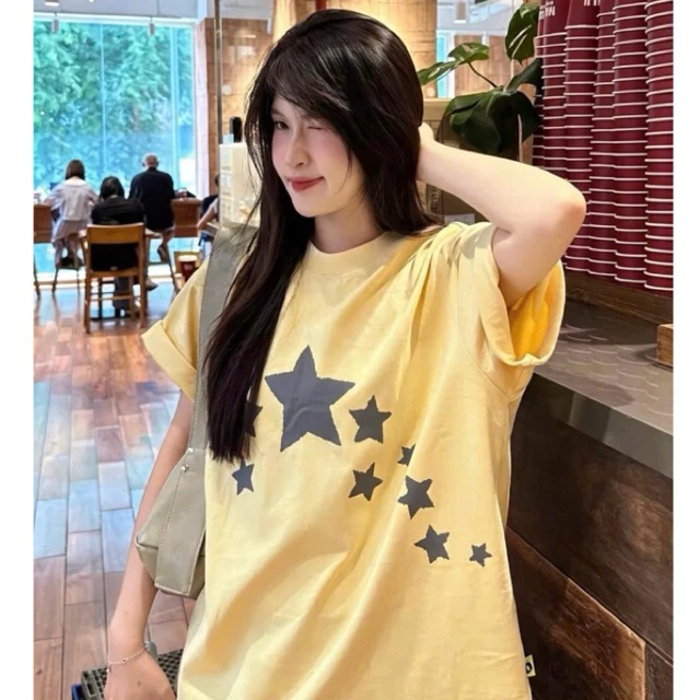 Áo Thun NGÔI SAO STAR, Vải Đẹp Mềm Mịn Thoáng Mát, Chất Liệu Cotton 2 Chiều 100% Kèm Túi Zip