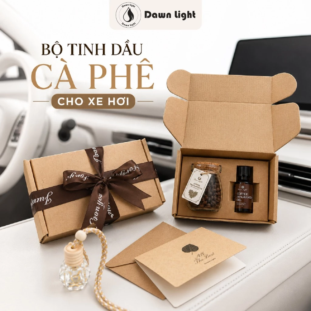 Bộ Tinh Dầu Cà Phê Khử Mùi Xe Hơi Thơm Xe Ô Tô Dawn Light BCFXE