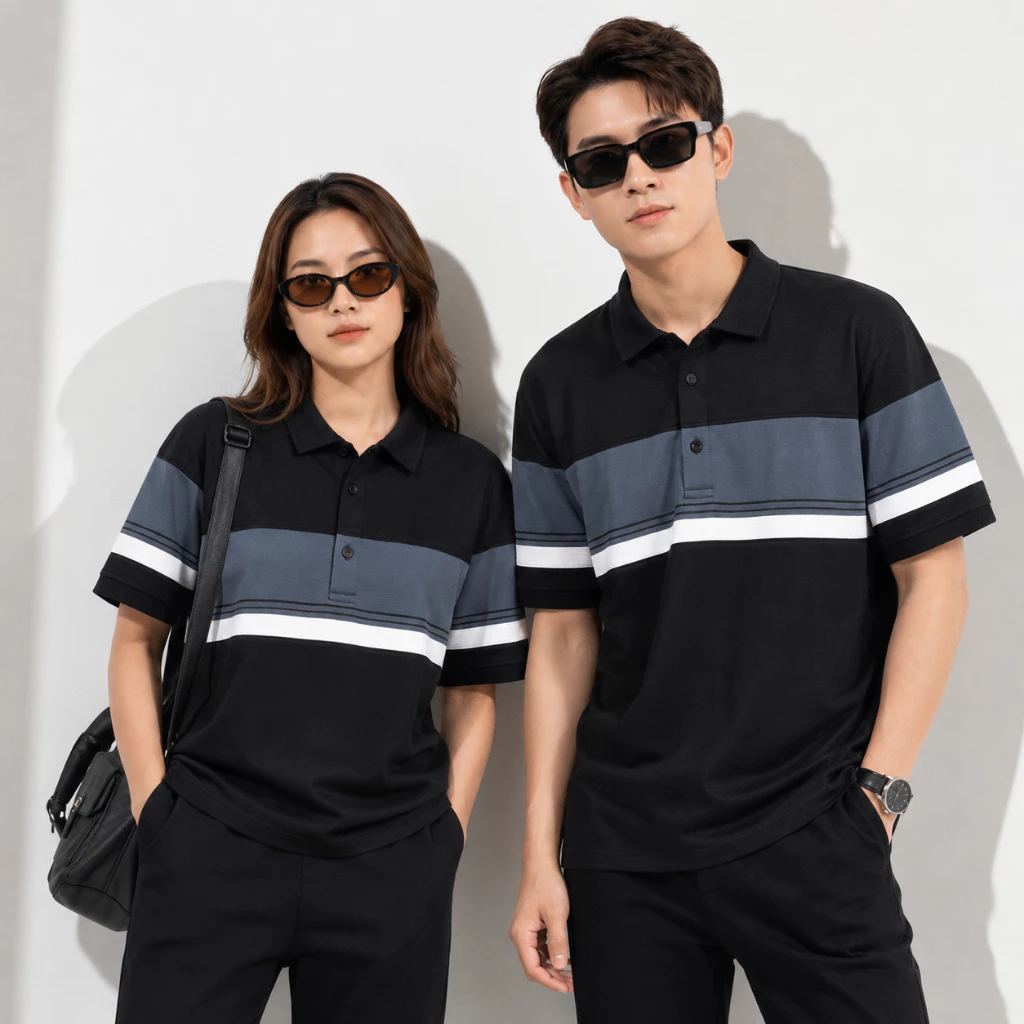 Áo Thun Polo Nam Nữ FAGU Cổ Bẻ Tay Ngắn Vải Cá Sấu Cotton Co Giãn 4 Chiều Form Regular
