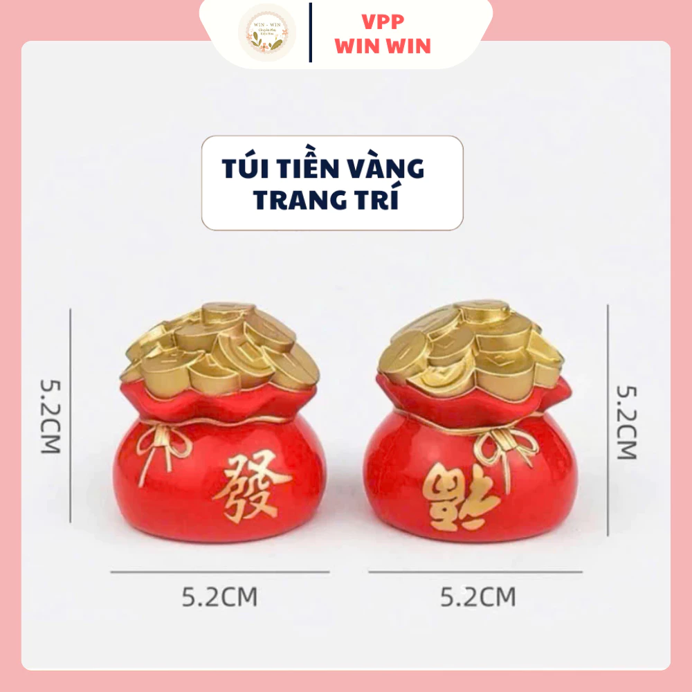 Túi Tiền Vàng Trang Trí, Decor Ngày Tết