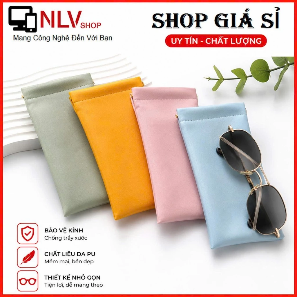 Bao Da Đựng Kính Cận Kính Mát Chống Trầy Xước Chống Bụi Hộp Đựng Mắt Kính Gọn Nhẹ Tiện Mang Theo