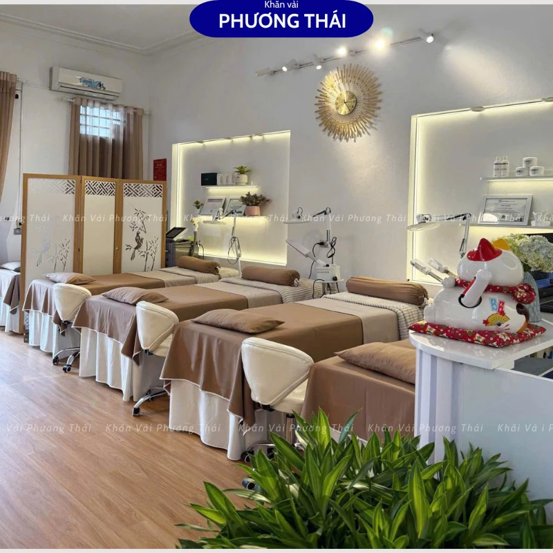 Ga giường spa cao cấp, chất COTTON LẠNH L1, có bán rời