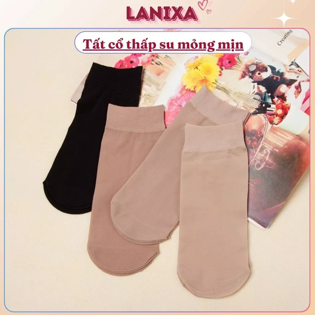 [ Xả hàng ] Tất vớ nữ cổ ngắn màu da thật chân, siêu mỏng thông thoáng mềm mịn đẹp và dễ thương LANIXA T9111