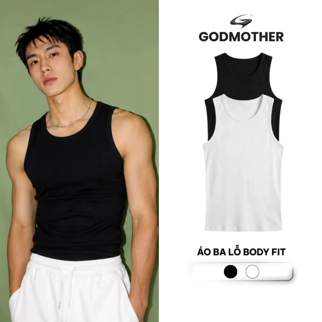 Áo Ba Lỗ Body Fit GODMOTHER Áo Ba Lỗ Thun Tăm Co Giãn 4 Chiều Form Ôm Thoải Mái Trẻ Trung