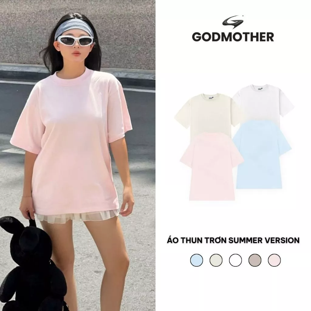 Áo Thun Trơn Cotton 250gsm GODMOTHER Summer Version