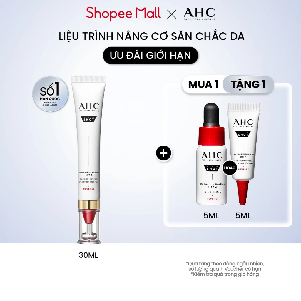 Kem mắt cho mặt chống lão hóa săn chắc da PROSHOT COLLA-JUVENATION LIFT 4 AHC 30ML