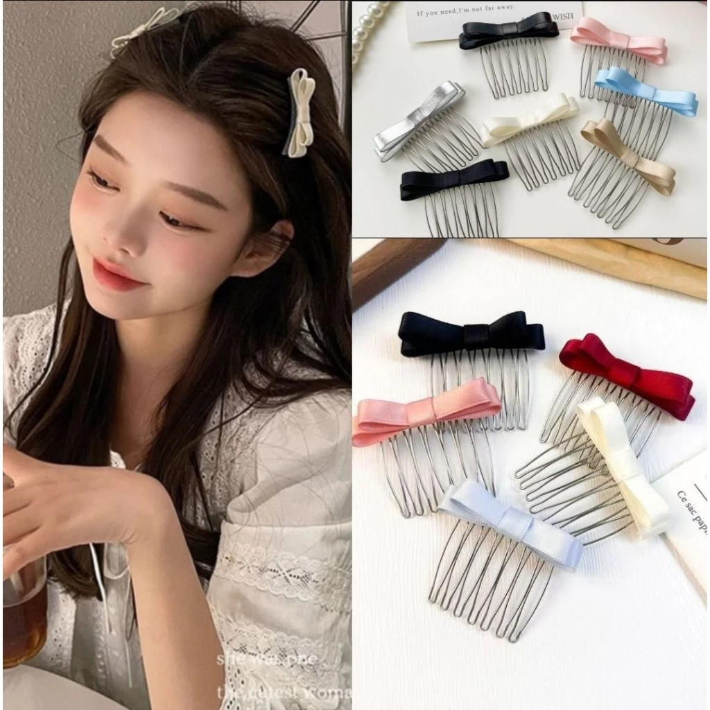 xược tóc nơ tạo độ phồng cho tóc, xược nơ tiểu  thư, lược cài tóc nơ.