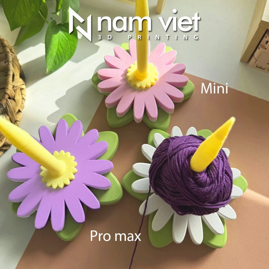 Đế Xoay Len Sợi 🔥 Hoa Cúc 🔥 Đế Quay Len Tự Cân Bằng – Phụ Kiện Đan Len