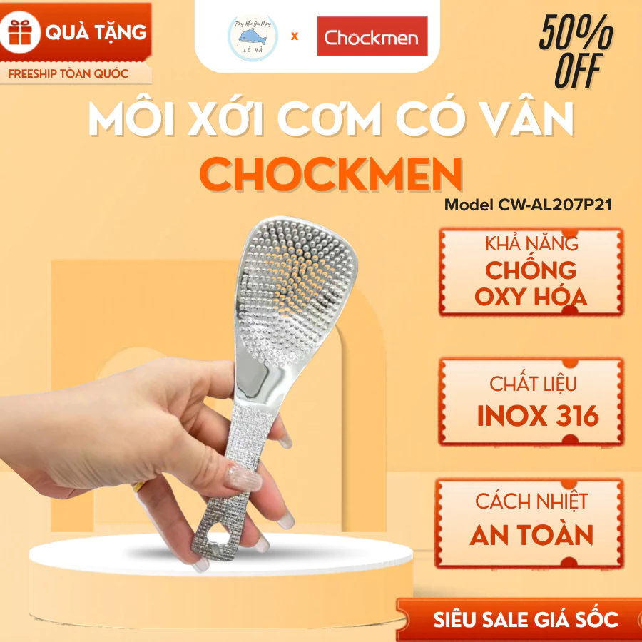 Muôi Xới Cơm Có Vân Chockmen C207 Thiết Kế Vân Nổi Độc Đáo, Xới Cơm Không Lo Bết Dính - Tổng Kho Gia Dụng Lê Hà
