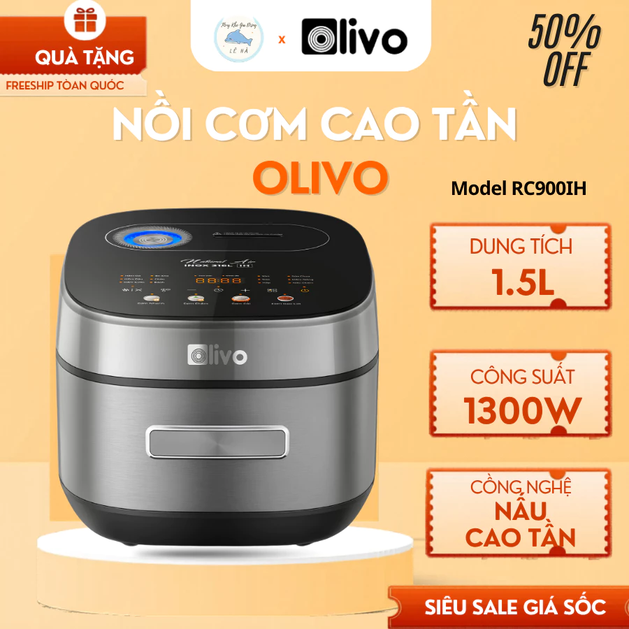 Nồi Cơm Cao Tần Olivo RC900IH Gia Nhiệt Đa Chiều Thông Minh, Nấu Ăn Đa Năng Tiện Lợi - Tổng Kho Gia Dụng Lê Hà