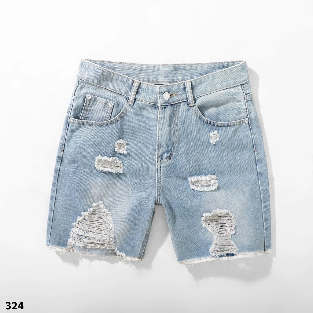 Quần short jean nam co giãn, quần bò lửng nam rách nhiều màu thời trang Bi shop ms213