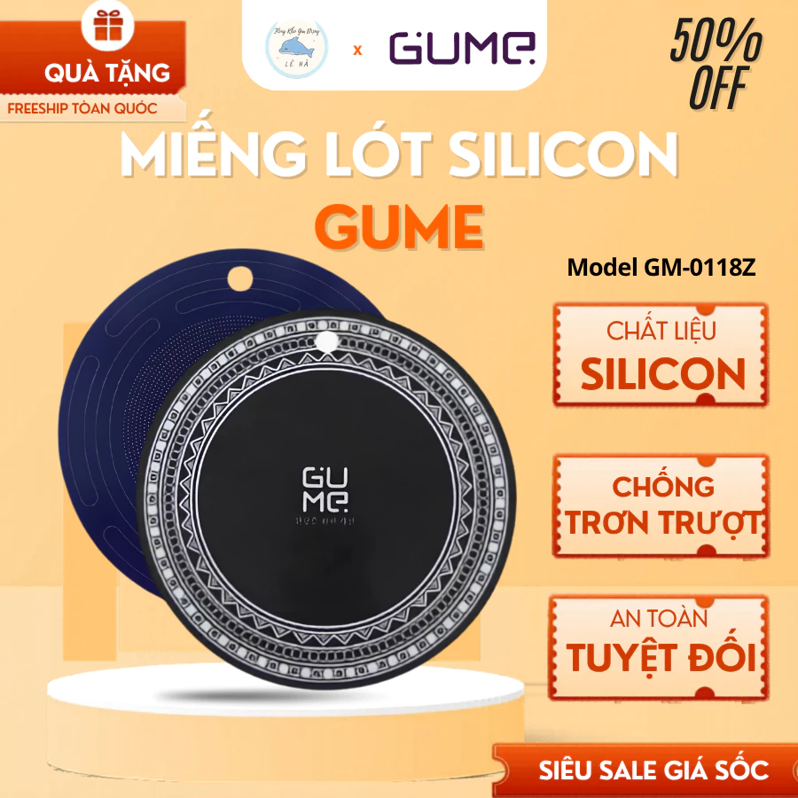 Miếng Lót Silicon Bếp Từ Gume GM-0118Z Hạn Chế Trầy Xước Bếp, Chống Trơn Trượt Nồi - Tổng Kho Gia Dụng Lê Hà