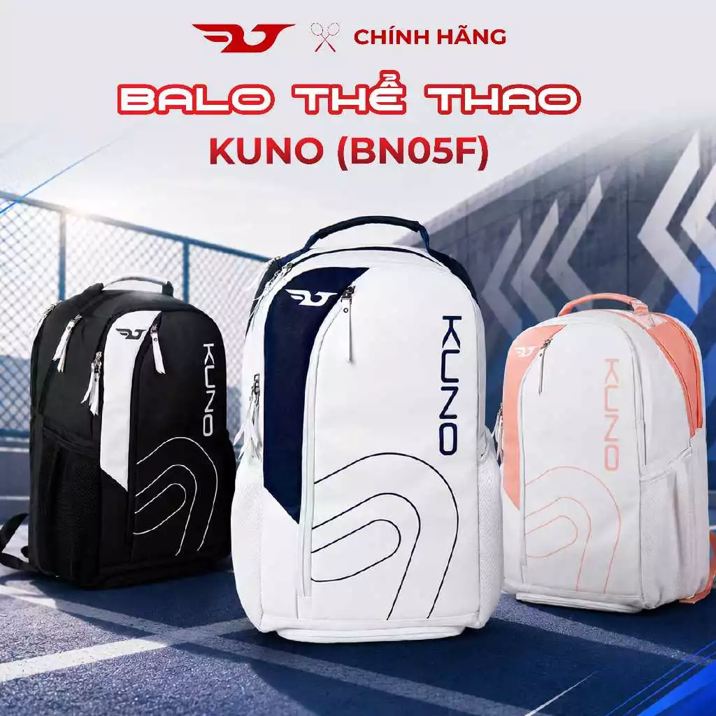 Balo Thể Thao KUNO Có Ngăn Đựng Giày Chống Nước, Balo Thể Thao Đựng Vợt Cầu Lông, Tennis, Pickleball Chính Hãng