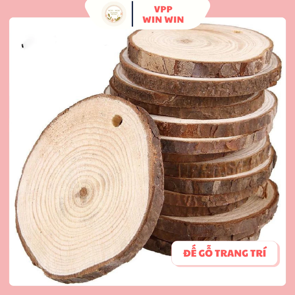 Đế Gỗ Cây Thông Trang Trí Handmade, Trang Trí Cây Thông Noel