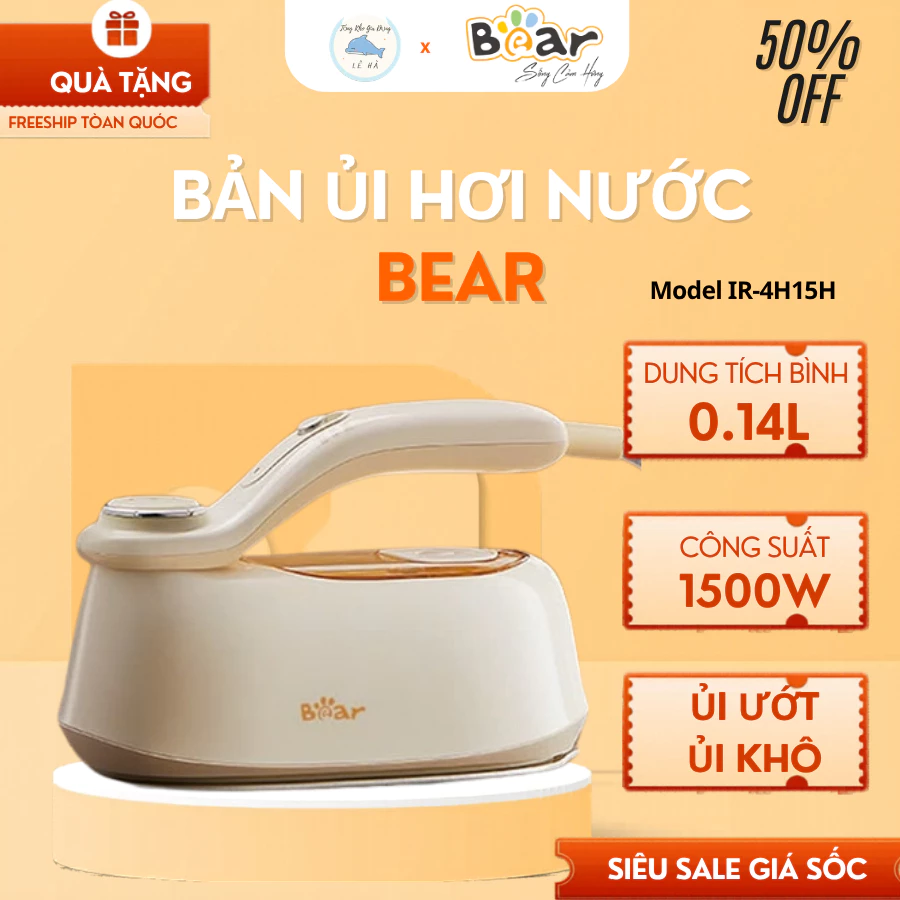 Bàn Ủi Hơi Nước 4H15H Thiết Kế Gọn Gàng Tiện Lợi, Khả Năng Di Chuyển Linh Hoạt - Tổng Kho Gia Dụng Lê Hà