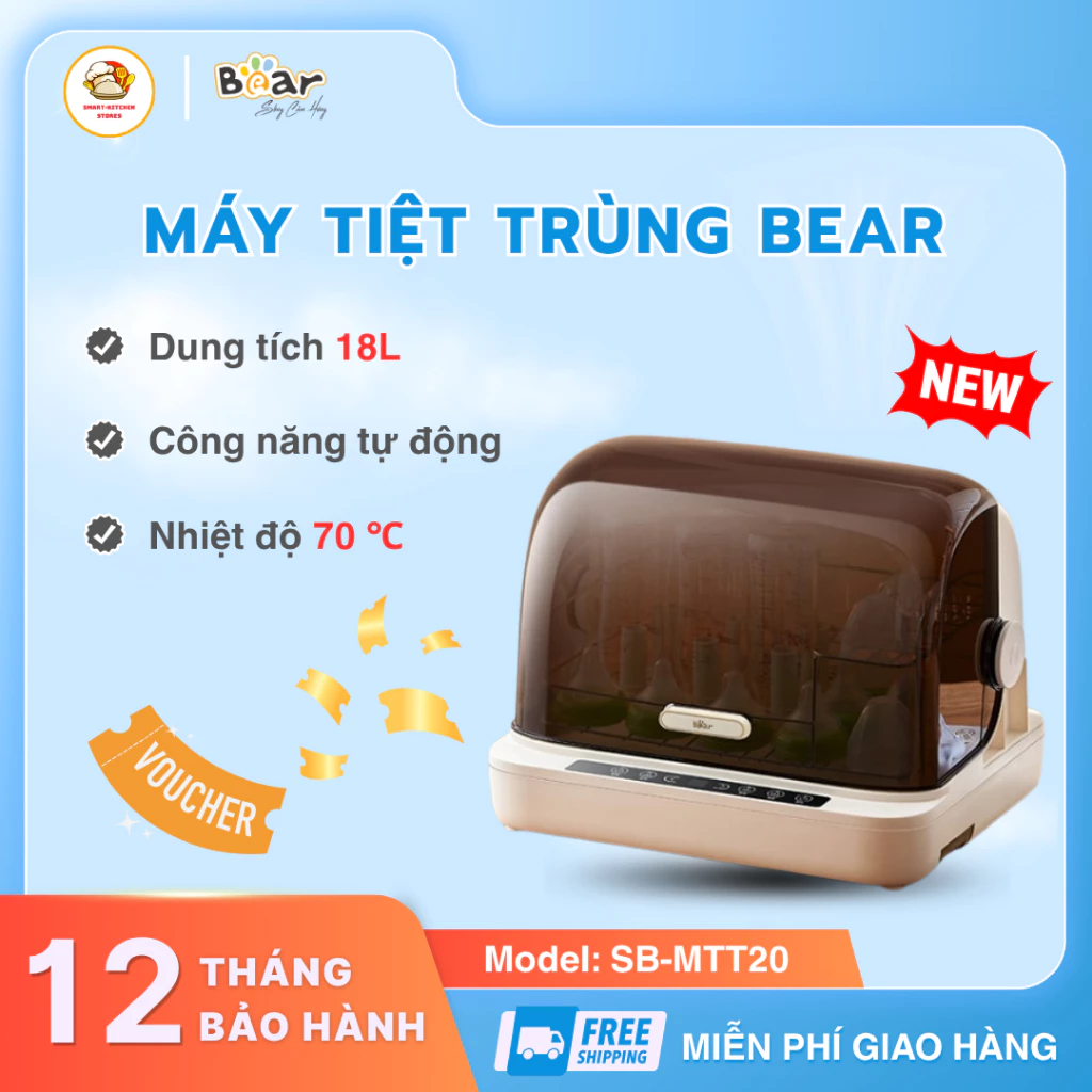 Máy Sấy Tiệt Trùng Bear SB-MTT20 Tiêu Diệt Vi Khuẩn Gây Hại, Sấy Khô Dao Thớt Tiện Lợi - SmartKitchen