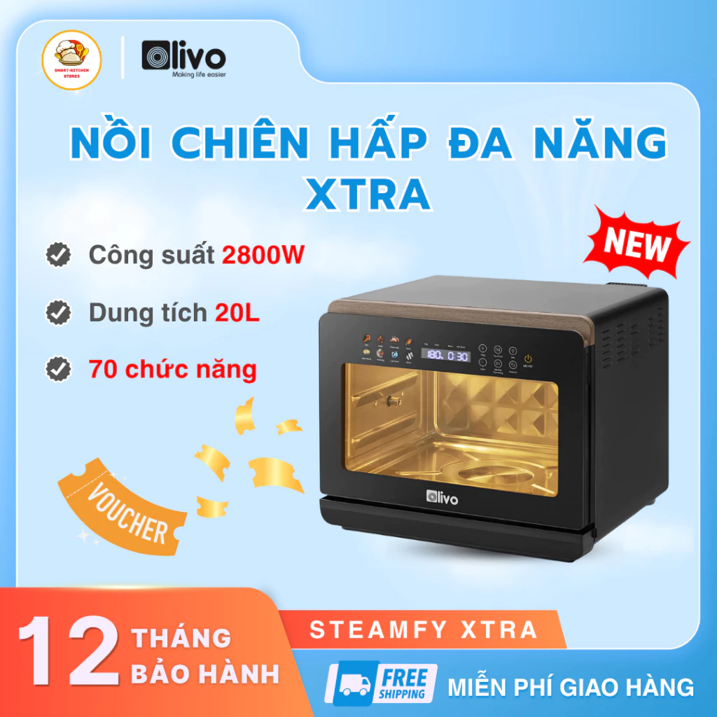 Nồi Chiên Hấp Olivo Steamfy Xtra Phụ Kiện Đi Kèm Đa Dạng Tiện Lợi, Trợ Thủ Đắc Lực Khi Vào Bếp - SmartKitchen