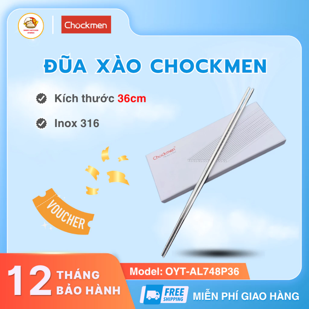 Đũa Xào Chockmen Tay Cầm Cách Nhiệt Chắc Chắn, Cực Kỳ Dễ Dàng Vệ Sinh Lau Chùi - SmartKitchen
