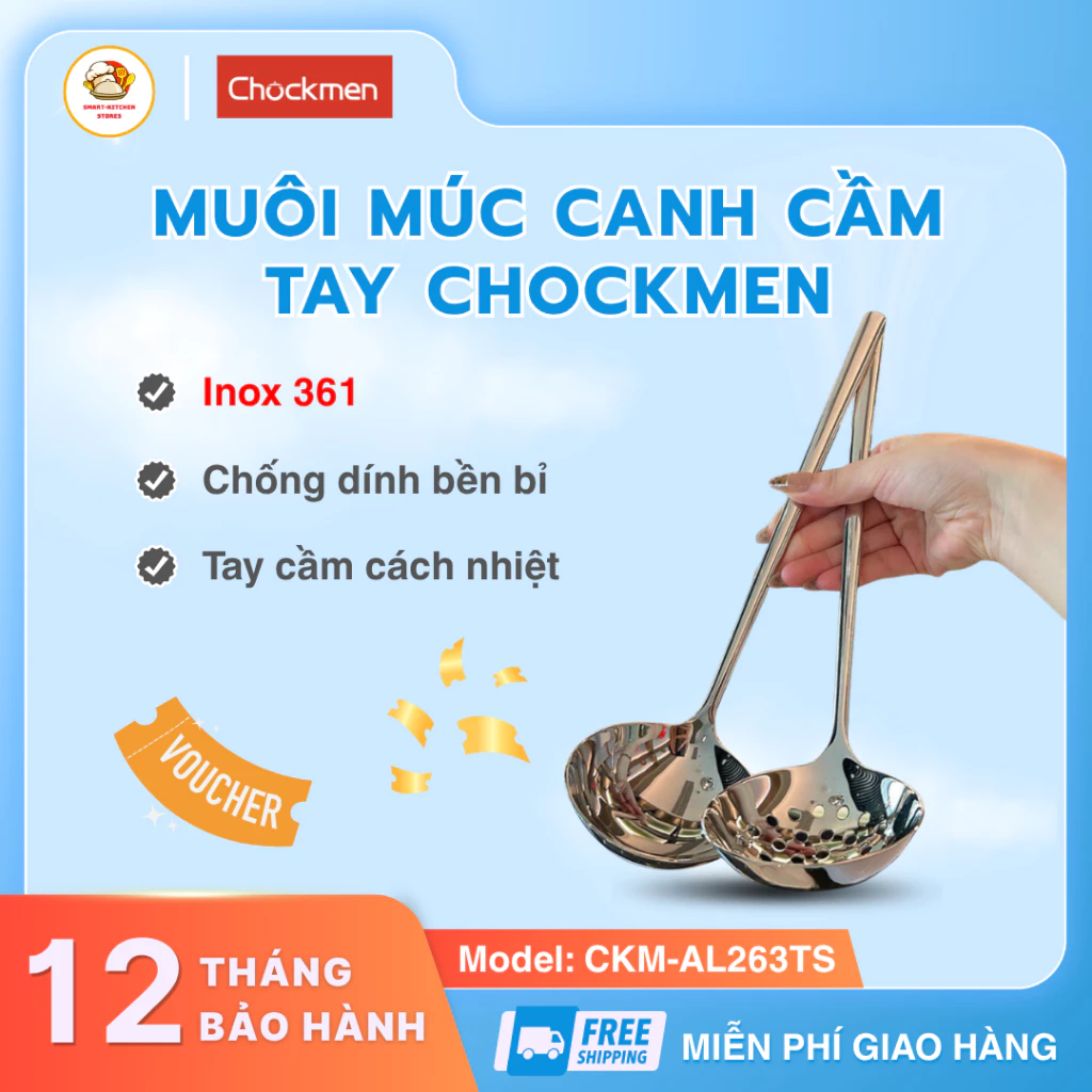 Muôi Múc Canh Chockmen C263 Bề Mặt Hạn Chế Bám Bẩn Tối Ưu, Cực Kỳ Dễ Dàng Vệ Sinh Lau Chùi Sạch Sẽ - SmartKitchen