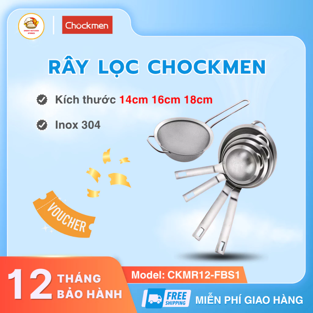 Rây Lọc Chockmen Trang Bị Tay Cầm Dày Dặn Chắc Chắn, Dễ Dàng Vệ Sinh Lau Chùi - SmartKitchen