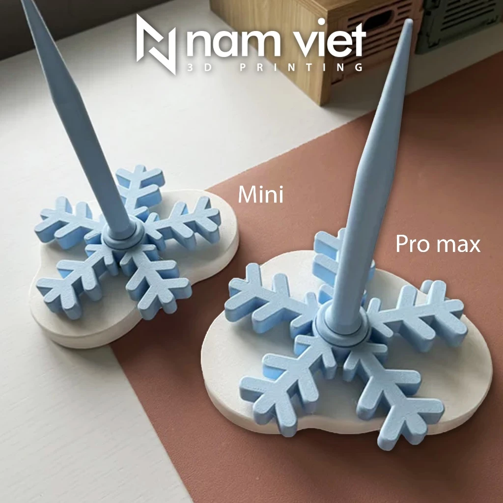Đế Xoay 3D Nam Việt 🔥 Hoa tuyết 🔥 Đế Quay Len Tự Cân Bằng – Phụ Kiện Đan Len